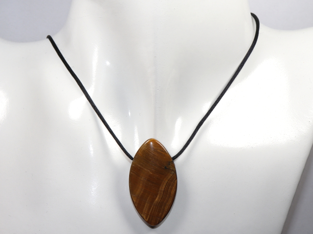 Preview: tiger's eye with cord or silver 925