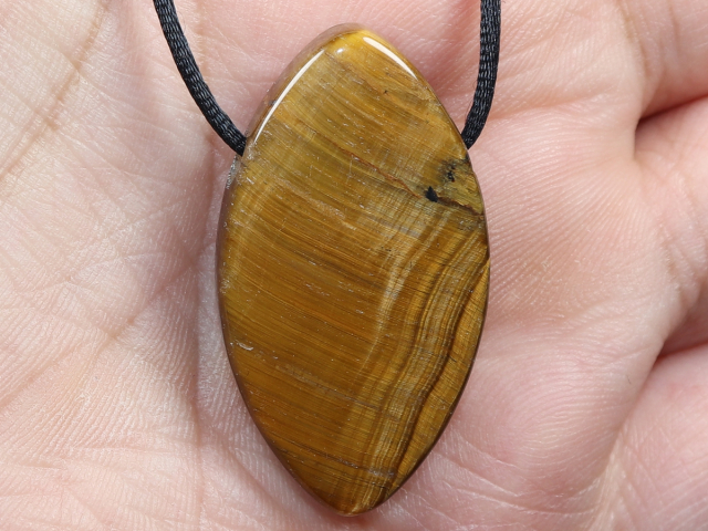 tiger's eye with cord or silver 925