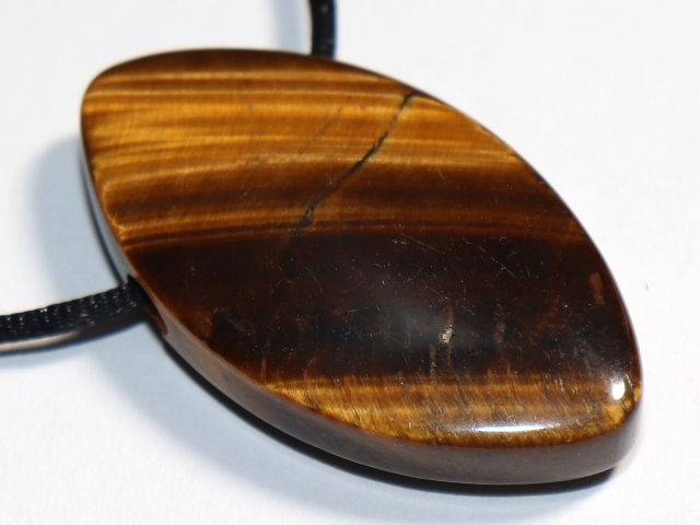 tiger's eye with cord or silver 925