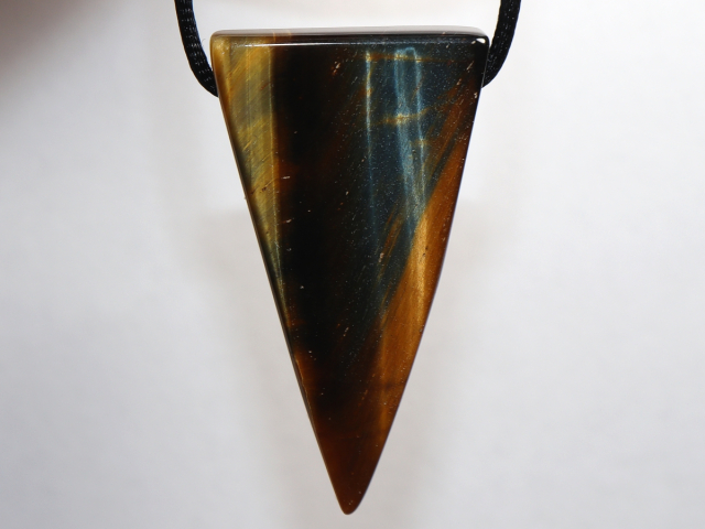 Preview: hawks eye with tiger's eye with cord or silver 925