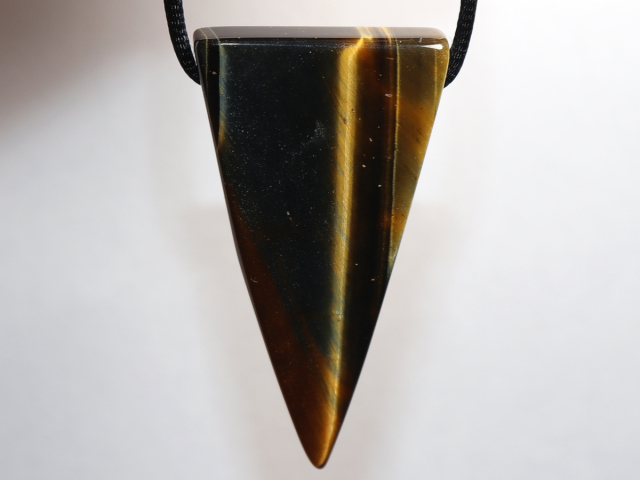 Preview: hawks eye with tiger's eye with cord or silver 925