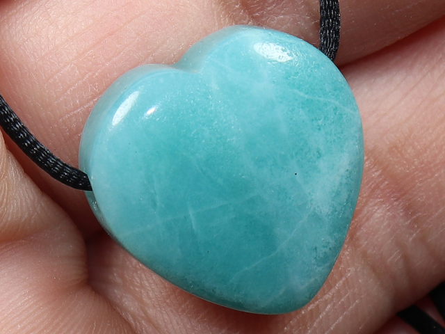 amazonite with cord or silver 925