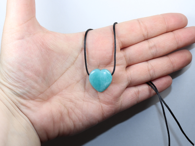 amazonite with cord or silver 925