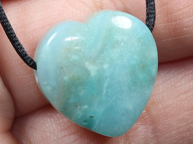 amazonite with cord or silver 925
