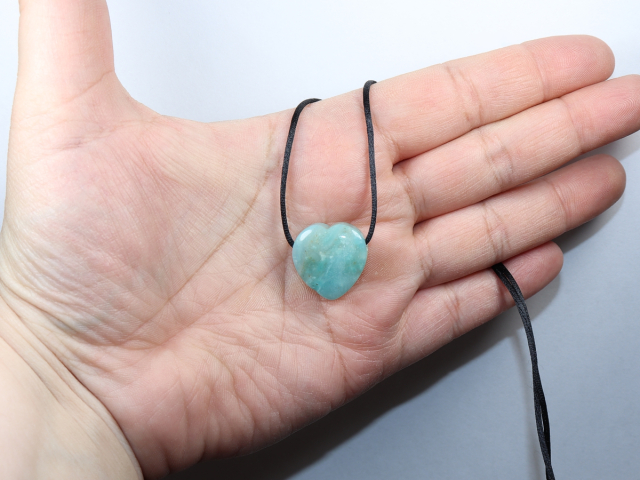 amazonite with cord or silver 925