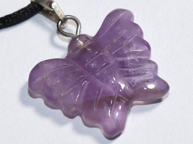 amethyst with cord or silver 925