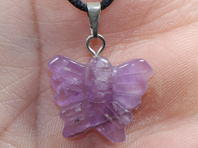 amethyst with cord or silver 925