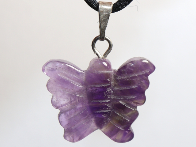 amethyst with cord or silver 925
