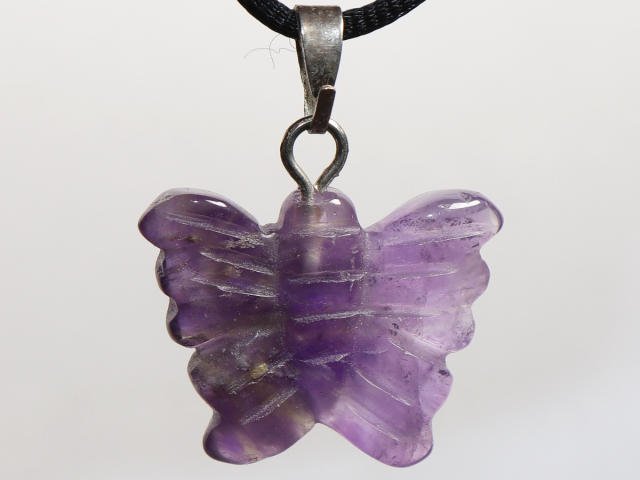 Preview: amethyst with cord or silver 925