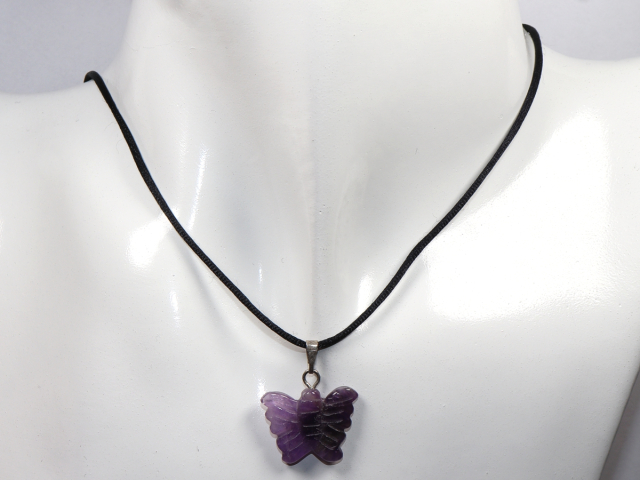 Preview: amethyst with cord or silver 925