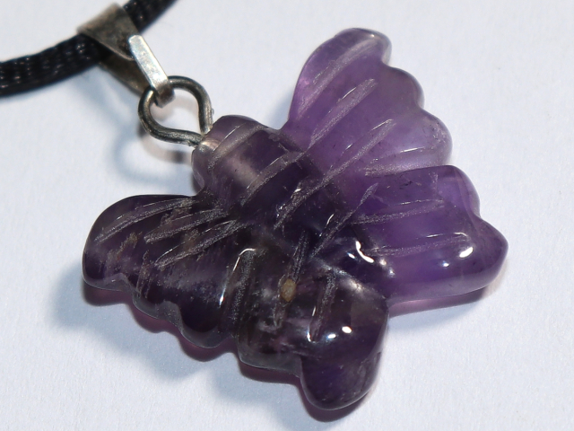 amethyst with cord or silver 925