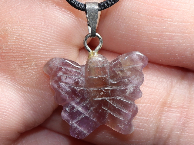 amethyst with cord or silver 925