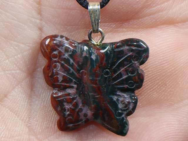 heliotrope with cord or silver 925