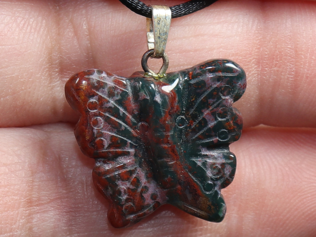 heliotrope with cord or silver 925