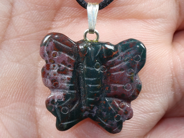 heliotrope with cord or silver 925