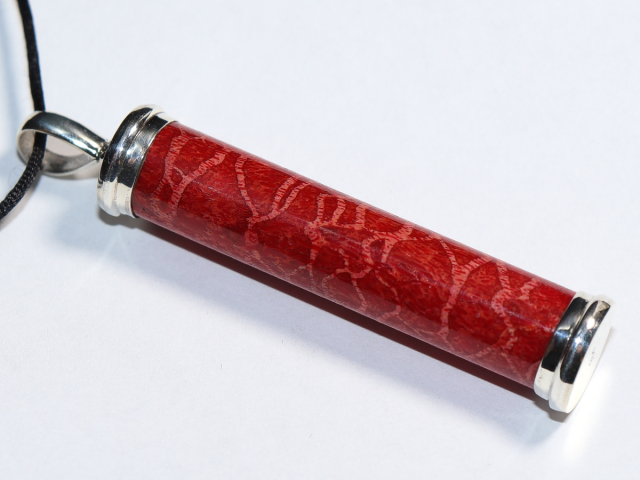 foam coral with cord or silver 925