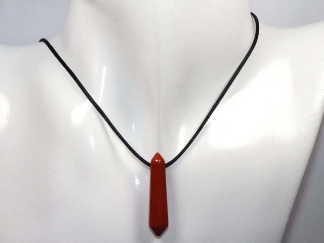 Preview: red jasper with cord or silver 925