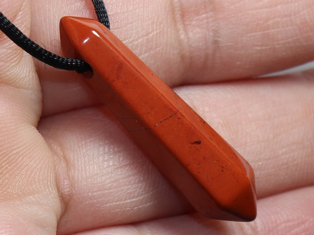 red jasper with cord or silver 925
