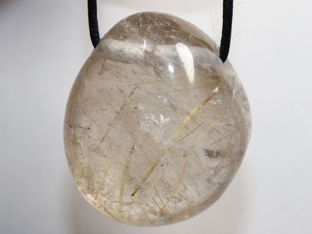 rutilated quartz with cord or silver 925