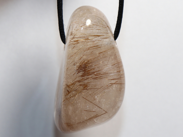 rutilated quartz with cord or silver 925