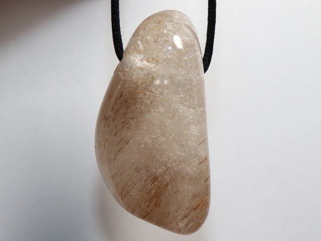 Preview: rutilated quartz with cord or silver 925