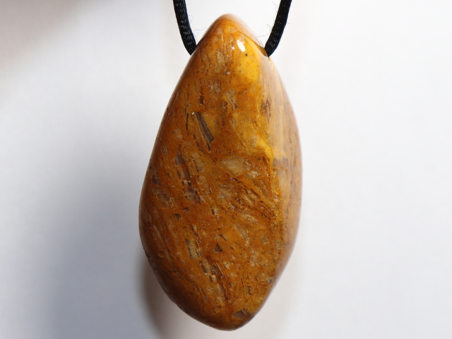 yellow jasper with cord or silver 925
