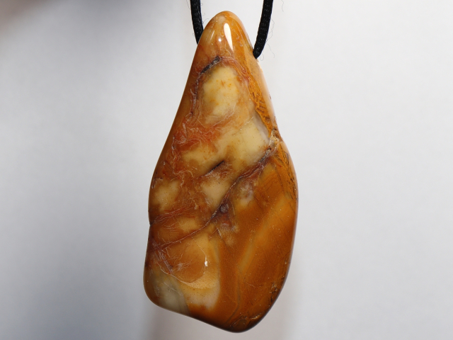 yellow jasper with cord or silver 925