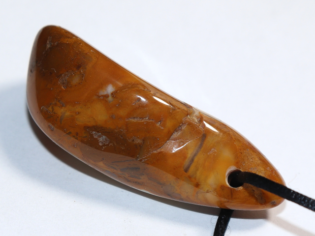 gelber Jaspis mit Band oder Silber 925