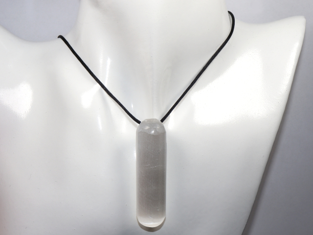 Preview: selenite with cord or silver 925