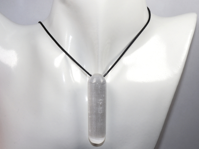 Preview: selenite with cord or silver 925