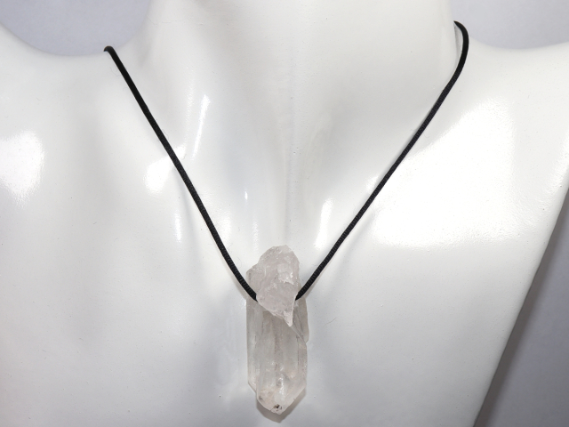 Preview: rock crystal with cord or silver 925