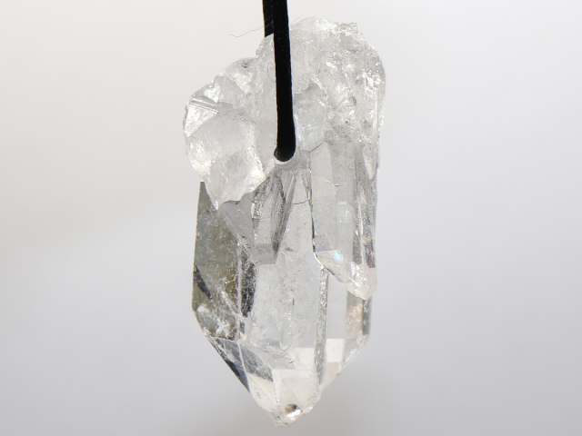 rock crystal with cord or silver 925