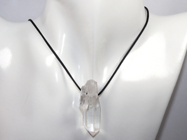 Preview: rock crystal with cord or silver 925