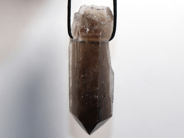 smoky quartz with cord or silver 925