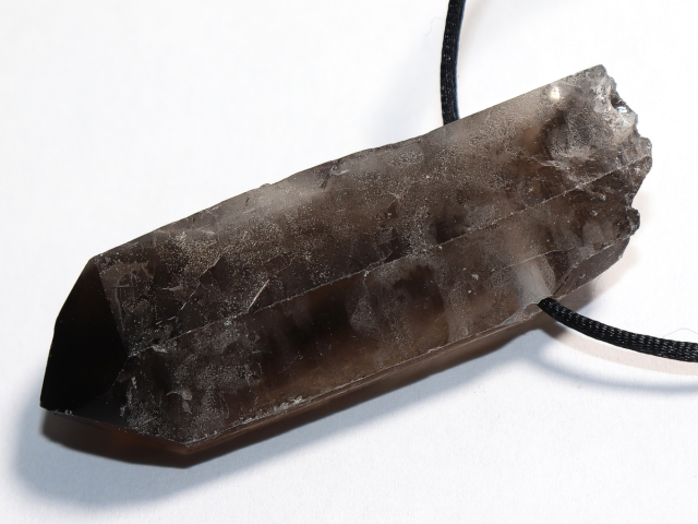 smoky quartz with cord or silver 925