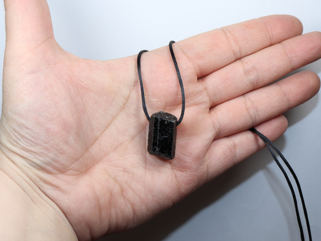 black tourmaline (Schorl) with cord or silver 925