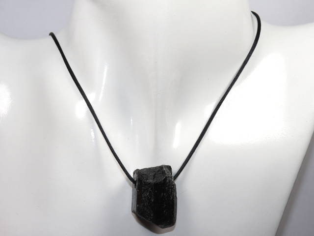 Preview: black tourmaline (Schorl) with cord or silver 925
