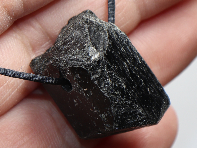 black tourmaline (Schorl) with cord or silver 925