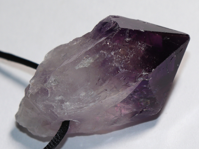 amethyst with cord or silver 925