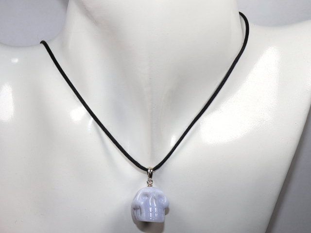 chalcedony with cord or silver 925