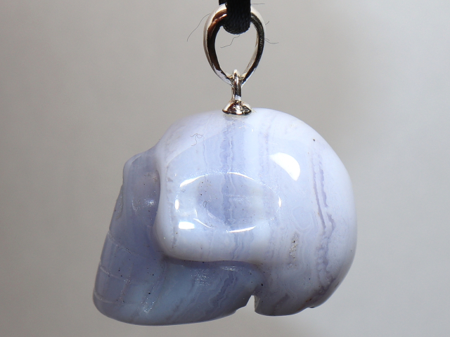 chalcedony with cord or silver 925