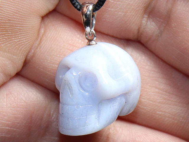 chalcedony with cord or silver 925