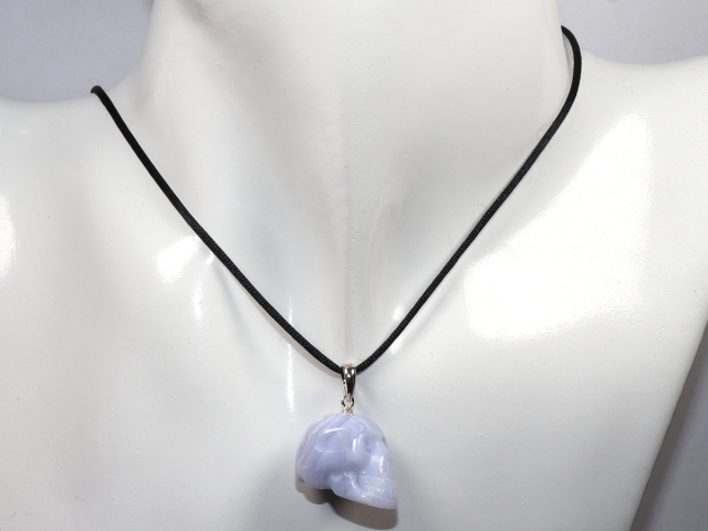 chalcedony with cord or silver 925