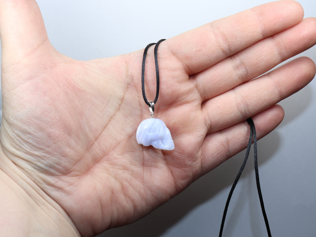 chalcedony with cord or silver 925