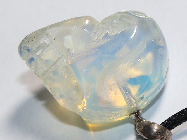 opal glass with cord or silver 925