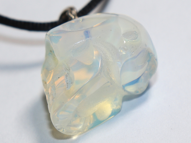 opal glass with cord or silver 925