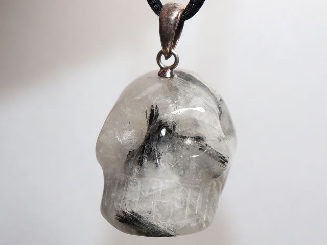 Preview: tourmaline quartz with cord or silver 925
