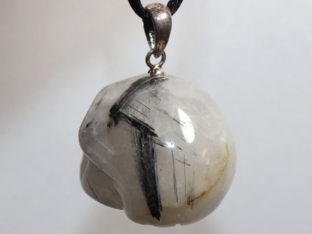 Preview: tourmaline quartz with cord or silver 925