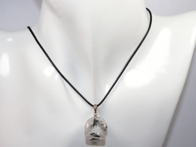 Preview: tourmaline quartz with cord or silver 925