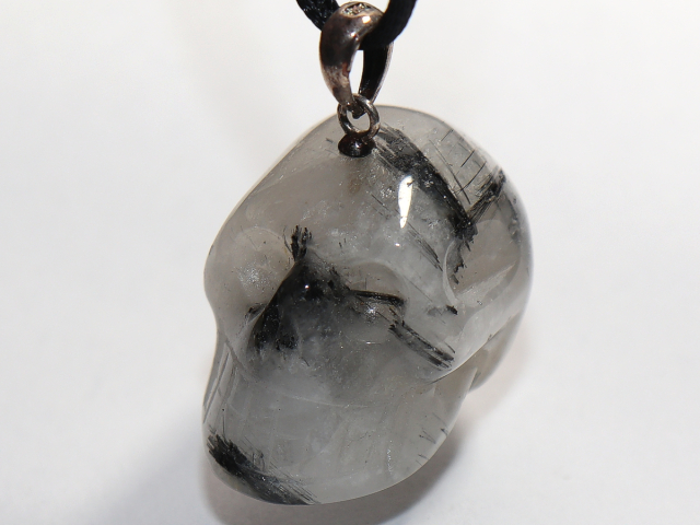 tourmaline quartz with cord or silver 925